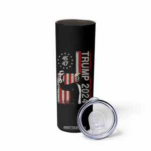 Trump 2024 Skinny Tumbler President 45 47 American Betsy Ross Flag TB02 Print Your Wear