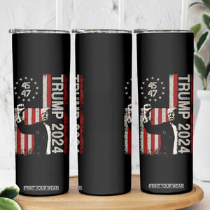 Trump 2024 Skinny Tumbler President 45 47 American Betsy Ross Flag TB02 Print Your Wear