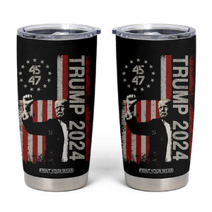 Trump 2024 Tumbler Cup President 45 47 American Betsy Ross Flag TB02 Black Print Your Wear