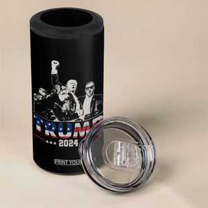 Trump Raised Fist 4 in 1 Can Cooler Tumbler Trump 2024 For President TB02 Print Your Wear