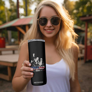 Trump Raised Fist Skinny Tumbler Trump 2024 For President TB02 Print Your Wear