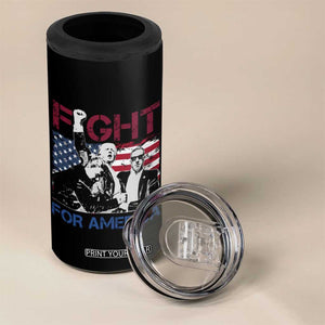 Trump Raised Fist 4 in 1 Can Cooler Tumbler Fight For America President 45 47 US Flag TB02 Print Your Wear