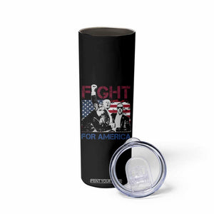 Trump Raised Fist Skinny Tumbler Fight For America President 45 47 US Flag TB02 Print Your Wear