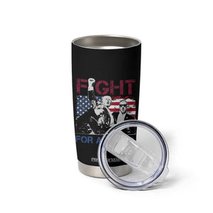 Trump Raised Fist Tumbler Cup Fight For America President 45 47 US Flag TB02 Print Your Wear