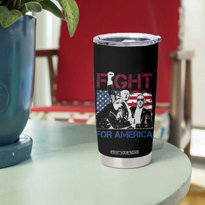 Trump Raised Fist Tumbler Cup Fight For America President 45 47 US Flag TB02 Print Your Wear