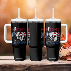 Trump Raised Fist Tumbler With Handle Fight For America President 45 47 US Flag TB02 Print Your Wear