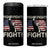 Trump Raised Fist 4 in 1 Can Cooler Tumbler Fight Fight Fight American Flag Retro Vintage TB02 One Size: 16 oz Black Print Your Wear