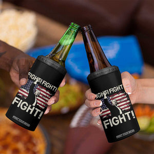 Trump Raised Fist 4 in 1 Can Cooler Tumbler Fight Fight Fight American Flag Retro Vintage TB02 Print Your Wear