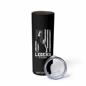 Trump Raised Fist Skinny Tumbler Legend July 13th 2024 American Flag TB02 Print Your Wear