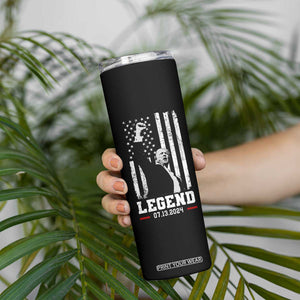 Trump Raised Fist Skinny Tumbler Legend July 13th 2024 American Flag TB02 Print Your Wear