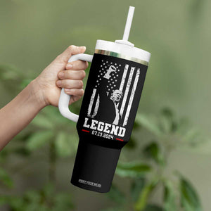 Trump Raised Fist Tumbler With Handle Legend July 13th 2024 American Flag TB02 Print Your Wear