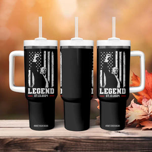 Trump Raised Fist Tumbler With Handle Legend July 13th 2024 American Flag TB02 Print Your Wear