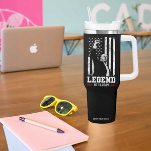 Trump Raised Fist Tumbler With Handle Legend July 13th 2024 American Flag TB02 Print Your Wear