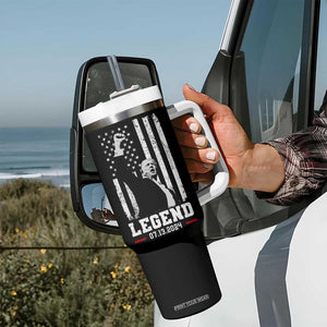 Trump Raised Fist Tumbler With Handle Legend July 13th 2024 American Flag TB02 Print Your Wear