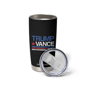 Trump Vance 2024 Tumbler Cup 2024 President 45 47 Supporter Retro Stripe TB02 Print Your Wear