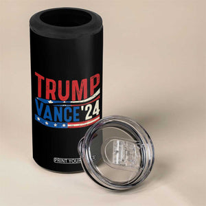 Trump Vance 2024 4 in 1 Can Cooler Tumbler 2024 President 45 47 Supporter Retro Vintage TB02 Print Your Wear