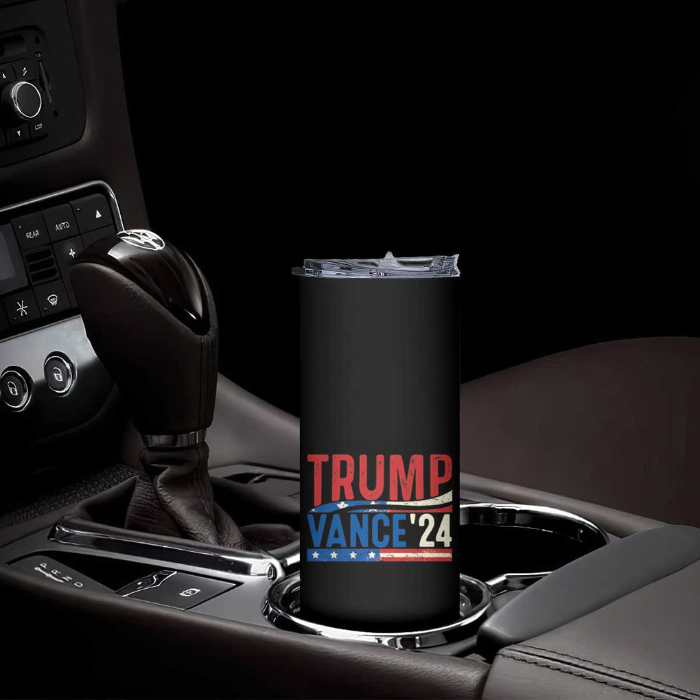 Trump Vance 2024 Skinny Tumbler 2024 President 45 47 Supporter Retro Vintage TB02 Print Your Wear