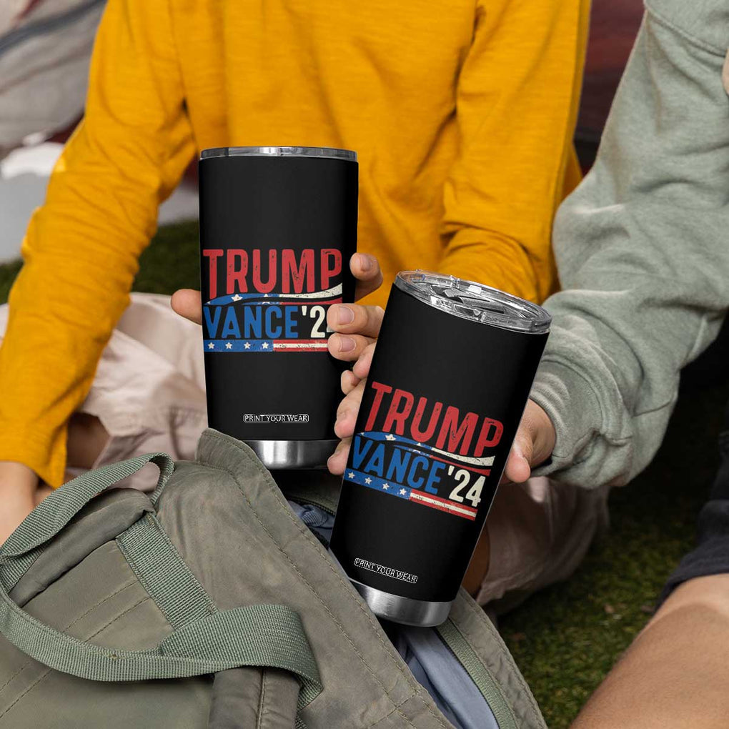 Trump Vance 2024 Tumbler Cup 2024 President 45 47 Supporter Retro Vintage TB02 Print Your Wear