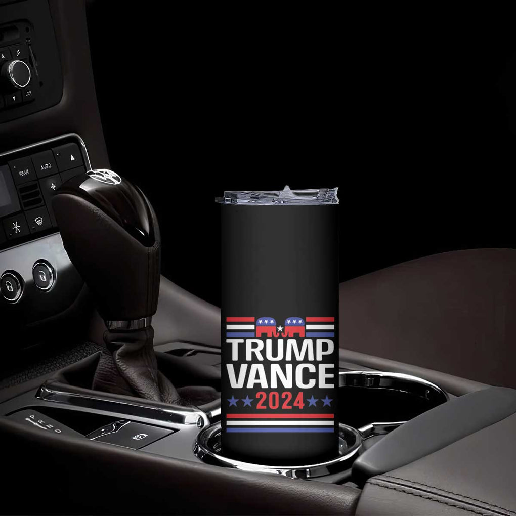 Trump Vance 2024 Skinny Tumbler 2024 President 45 47 Supporter Republican Elephant TB02 Print Your Wear