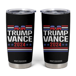 Trump Vance 2024 Tumbler Cup 2024 President 45 47 Supporter Republican Elephant TB02 Black Print Your Wear