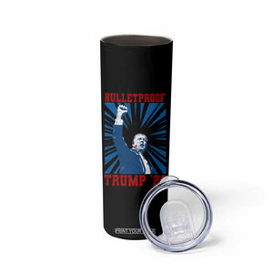 Strong Trump 2024 Skinny Tumbler Bulletproof Raised Fist Not Today President 45 47 TB02 Print Your Wear