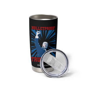 Strong Trump 2024 Tumbler Cup Bulletproof Raised Fist Not Today President 45 47 TB02 Print Your Wear