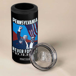 Trump Raised Fist 4 in 1 Can Cooler Tumbler Butler Pennsylvania Never Forget July 13 2024 TB02 Print Your Wear