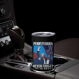 Trump Raised Fist Tumbler Cup Butler Pennsylvania Never Forget July 13 2024 TB02 Print Your Wear