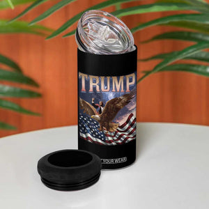 Trump 4 in 1 Can Cooler Tumbler American Eagle US Flag TB02 Print Your Wear