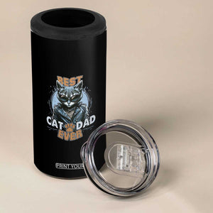 Cool Cat Dad 4 in 1 Can Cooler Tumbler Best Cat Dad Ever Father's Day TB02 Print Your Wear