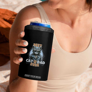 Cool Cat Dad 4 in 1 Can Cooler Tumbler Best Cat Dad Ever Father's Day TB02 Print Your Wear