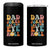 Funny Dad 4 in 1 Can Cooler Tumbler Dad Jokes Are How Eye Roll Funny Father's Day TB02 One Size: 16 oz Black Print Your Wear