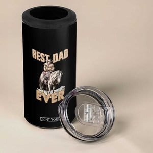 Horse Dad 4 in 1 Can Cooler Tumbler Best Dad Ever Retro Western Rodeo Cowboy Dad Father's Day TB02 Print Your Wear