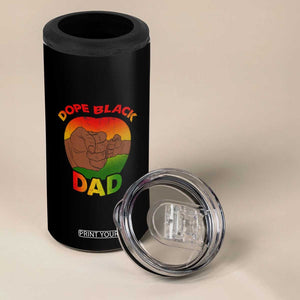 Dope Black Dad 4 in 1 Can Cooler Tumbler Proud Afro Melanin Men Vintage Father's Day TB02 Print Your Wear