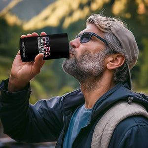 Patriotic Dad 4 in 1 Can Cooler Tumbler Papa The Veteran The Myth The Legend American Flag Dog Tags TB02 Print Your Wear