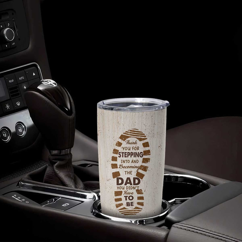 Stepdad and Stepson Tumbler Cup Thank You For Stepping In Boy Dad Retro Vintage TB02 Print Your Wear