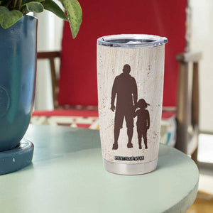 Stepdad and Stepdaughter Tumbler Cup Thank You For Stepping In Girl Dad Retro Vintage TB02 Print Your Wear