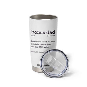 Custom Kids Name Stepdad Tumbler Cup Bonus Dad Of Three Holding Hands TB02 Print Your Wear