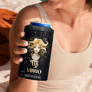 Virgo Zodiac 4 in 1 Can Cooler Tumbler Celestial Constellation Astrology Horoscope Galaxy TB02 Print Your Wear