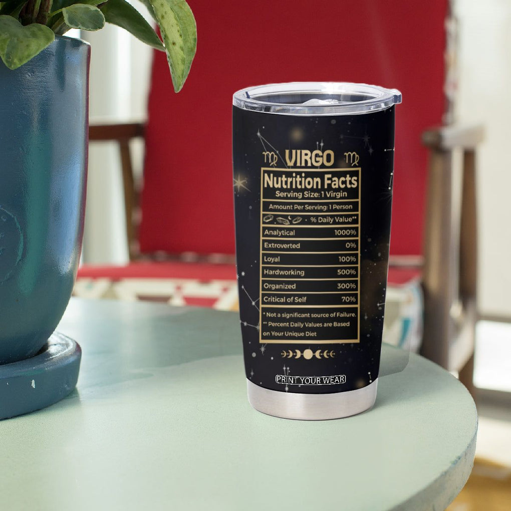 Virgo Zodiac Tumbler Cup Celestial Constellation Astrology Horoscope Galaxy TB02 Printyourwear