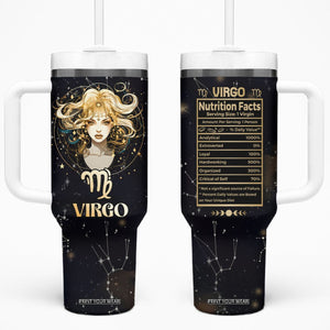 Virgo Zodiac Tumbler With Handle Celestial Constellation Astrology Horoscope Galaxy TB02 One Size: 40 oz Black Printyourwear