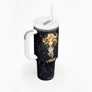 Virgo Zodiac Tumbler With Handle Celestial Constellation Astrology Horoscope Galaxy TB02 Printyourwear