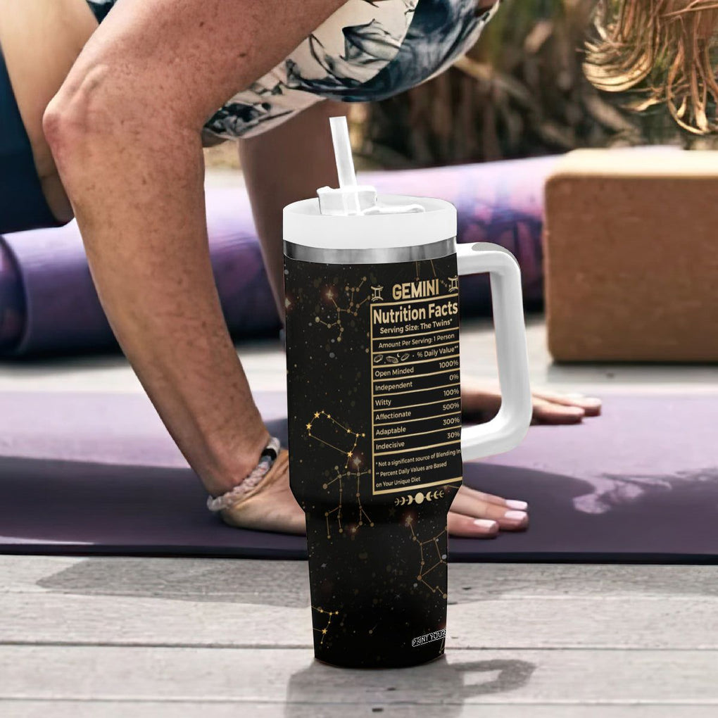 Gemini Zodiac Tumbler With Handle Celestial Constellation Astrology Horoscope Galaxy TB02 Printyourwear