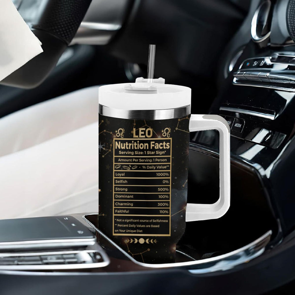 Leo Zodiac Tumbler With Handle Celestial Constellation Astrology Horoscope Galaxy TB02 Printyourwear