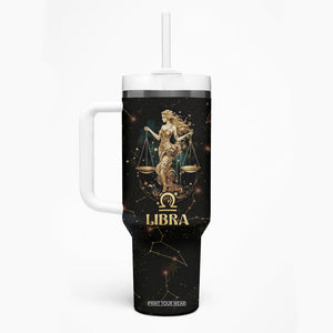 Libra Zodiac Tumbler With Handle Celestial Constellation Astrology Horoscope Galaxy TB02 Printyourwear