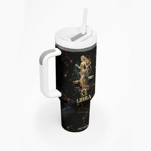 Libra Zodiac Tumbler With Handle Celestial Constellation Astrology Horoscope Galaxy TB02 Printyourwear