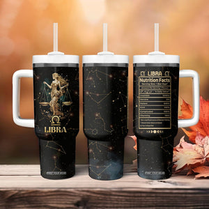 Libra Zodiac Tumbler With Handle Celestial Constellation Astrology Horoscope Galaxy TB02 Printyourwear