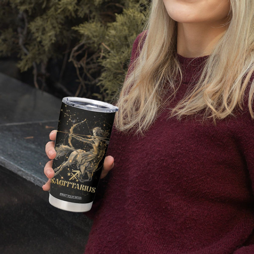 Sagittarius Zodiac Tumbler Cup Celestial Constellation Astrology Horoscope Galaxy TB02 Printyourwear