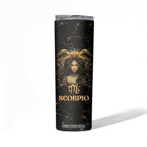 Scorpio Zodiac Skinny Tumbler Celestial Constellation Astrology Horoscope Galaxy TB02 Printyourwear