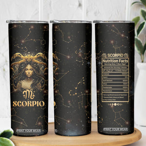 Scorpio Zodiac Skinny Tumbler Celestial Constellation Astrology Horoscope Galaxy TB02 Printyourwear